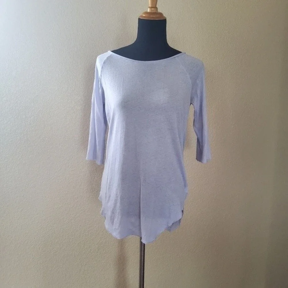 Cotton Citizen Knit Tee Top S Purple - Picture 2 of 16